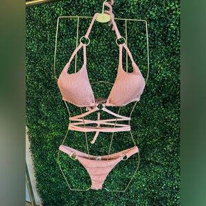 Brazilian bikini peach color size M